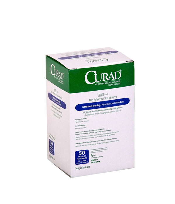 DRESSING GAUZE PETROLATUM CURAD 3X9 ST - CUR251390Z