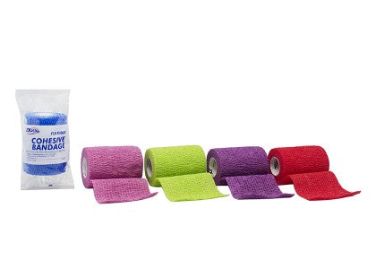 Bandage Cohesive 4" Non-Sterile Assorted 5 yds/rl 18 rl/bx -