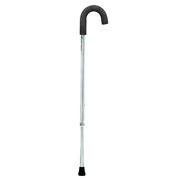 Endurance Curved Handle Cane - Silver - W1510S