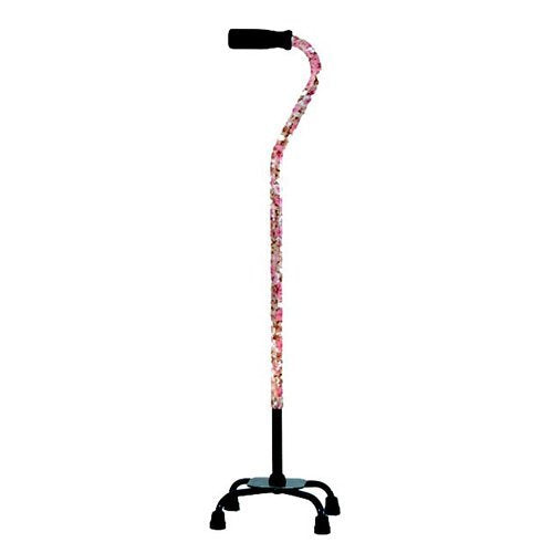 Designer Quad Cane - Flower - W1303F