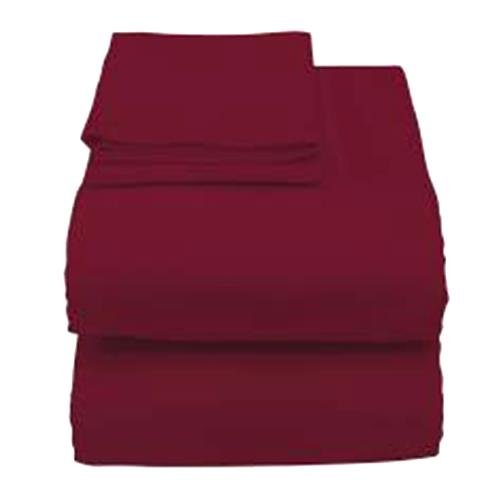 Hospital Bed Sheet Set In Burgundy - C3058Y