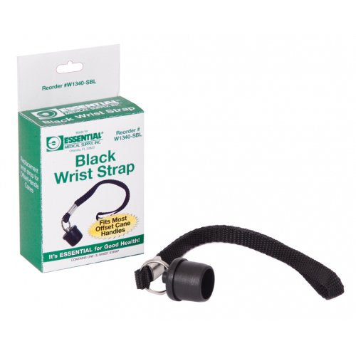 Strap for Offset Cane - Black & Silver - W1340-SBL