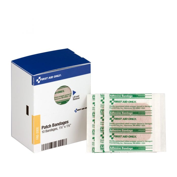 SC Refill 1.5"x1.5" Plastic Bandages, 10/box