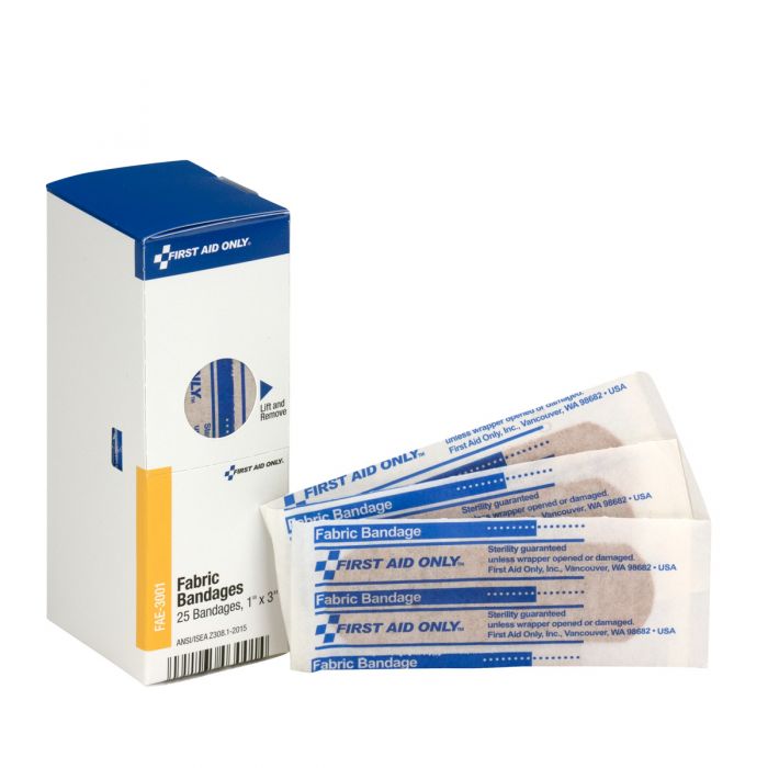 SC Refill 1"x3" Fabric Bandages, 25/box