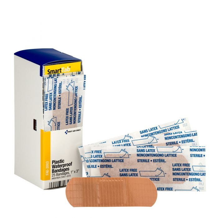 SC Refill 1"x3" Waterproof Plastic Bandages, 25/box