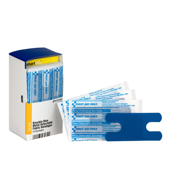 SC Refill Blue Metal Detectable Knuckle Bandages, 20/box