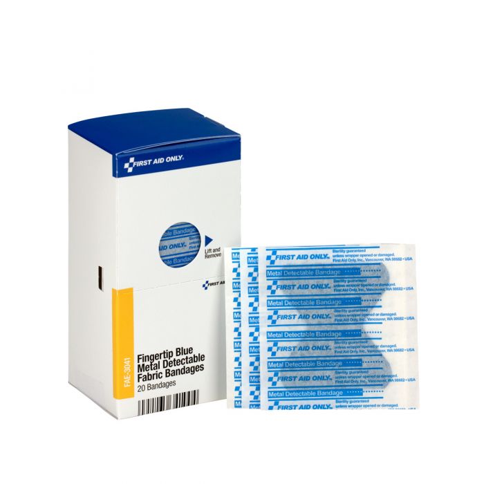 SC Refill Blue Metal Detectable Fingertip Bandages, 20/box