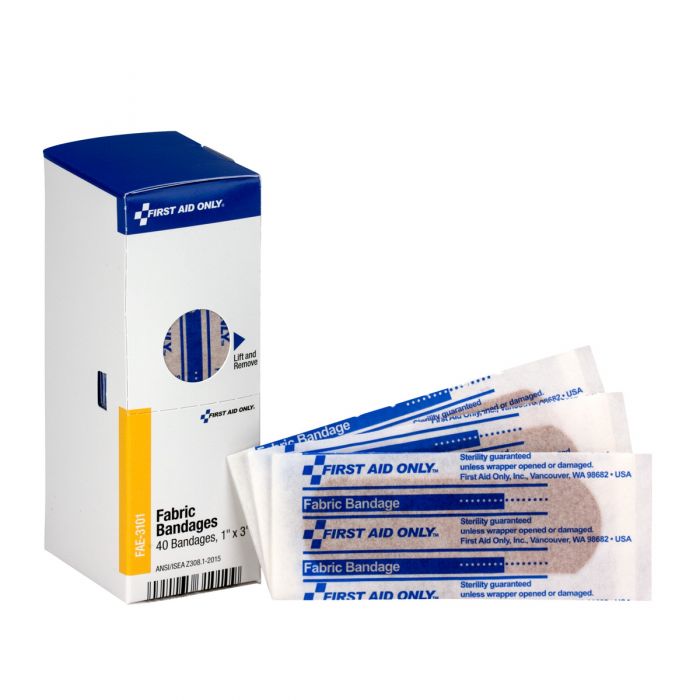 SC Refill 1"x3" Fabric Bandages,  40/box