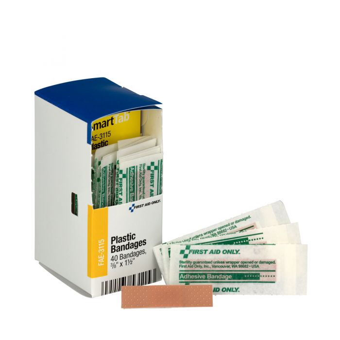 SC Refill 3/8"x1.5"  Junior Plastic Bandages, 40/box