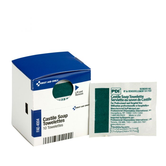 SC Refill Castile Soap Wipes, 10/box