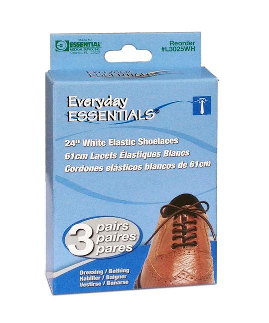 Everyday Essentials Elastic Shoelace 32" Brown, 3 pairs