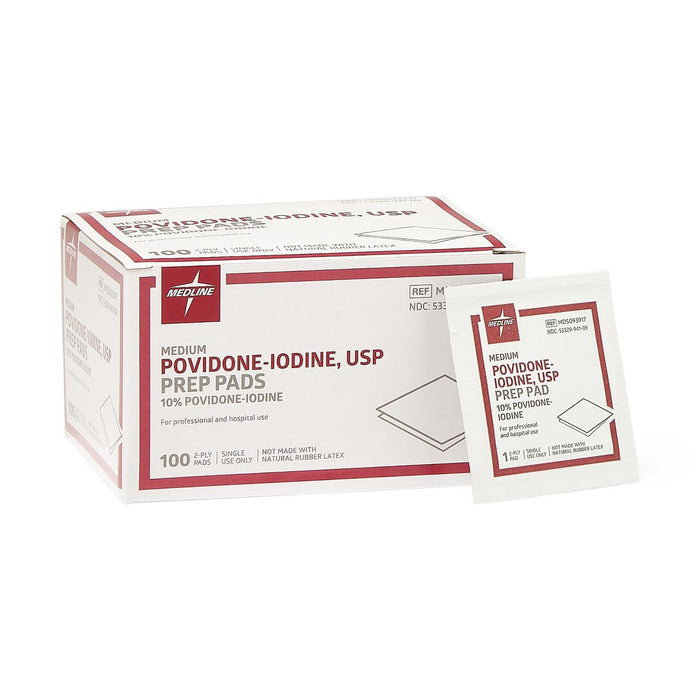 PAD PREP POVIDONE IODINE MEDIUM BX - MDS093917H