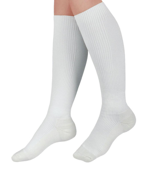 COMPRESSION SOCK, CUSH, KNEE, 15-20, SIZE B, WHITE - MDS1715BWH
