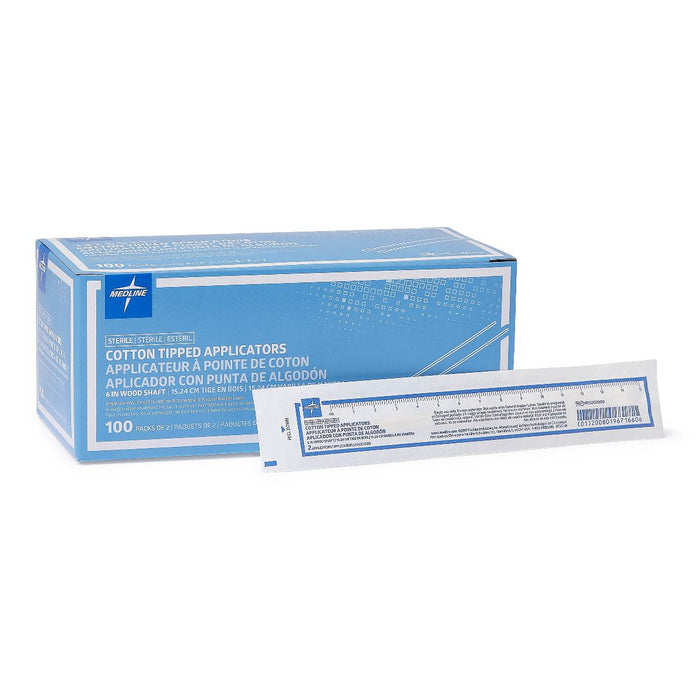 APPLICATOR COTTON-TIP WOOD 6 STRL 2000 - MDS202000