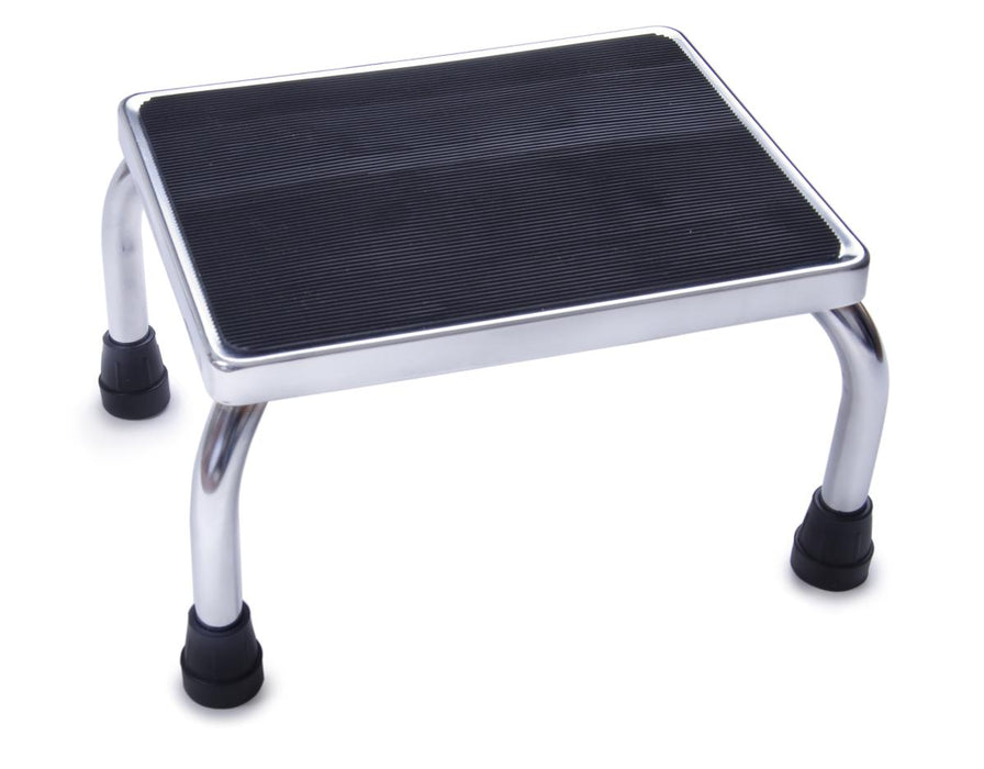 FOOTSTOOL CHROME STL, RUBBER MAT 350LB - MDS80430I
