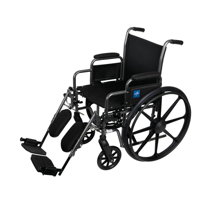 K1 Basic 16" Wheelchair with Elevated Leg Rests