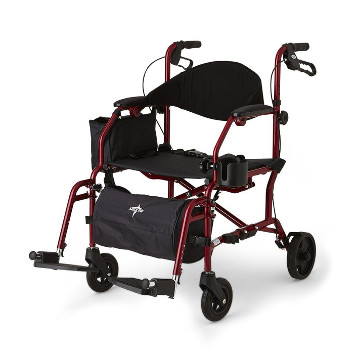 Translator Rollator-Transport Chair Combination, Red