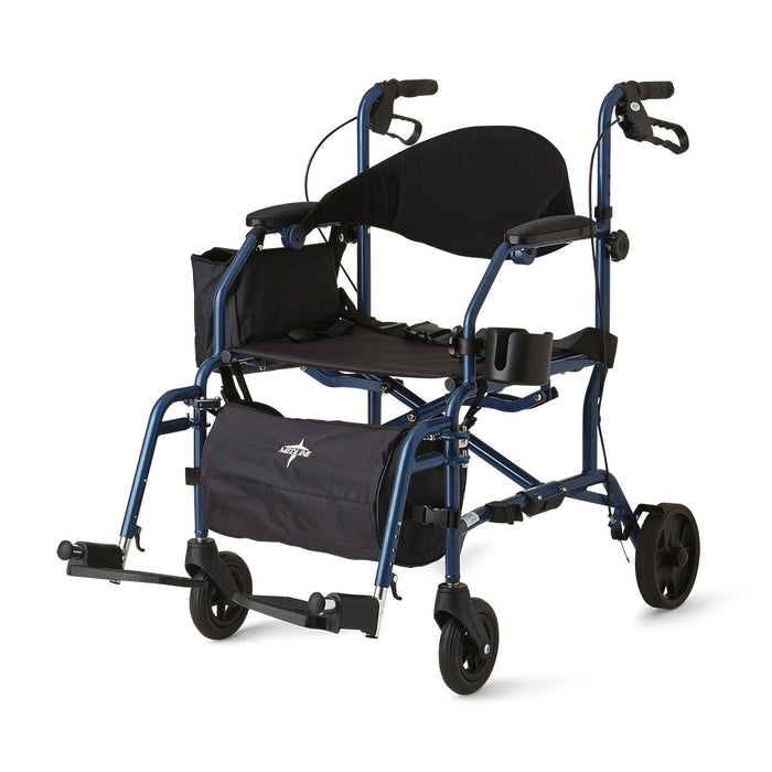 Translator Rollator-Transport Chair Combination, Blue