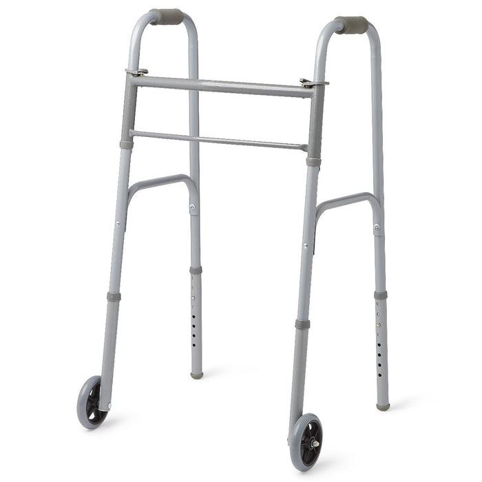 Adult Two Button Folding Walkers 5in wheel - MDS86410W54B