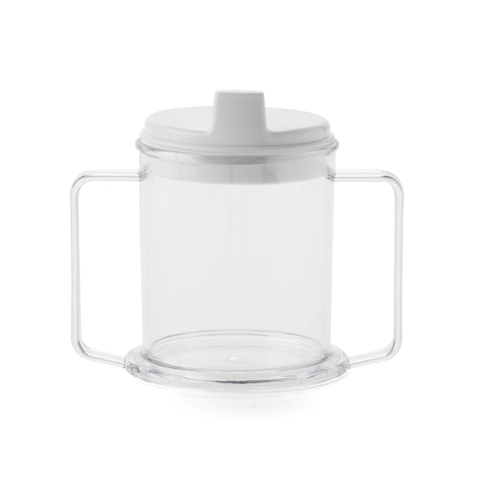 CUP CLEAR TWO HANDLES SPOUTED LID 10 0Z - MDSR001159