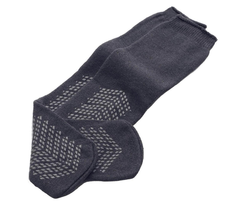 Double-Tread Patient Slippers, Gray, Bariatric, pair - MDT211218BARH