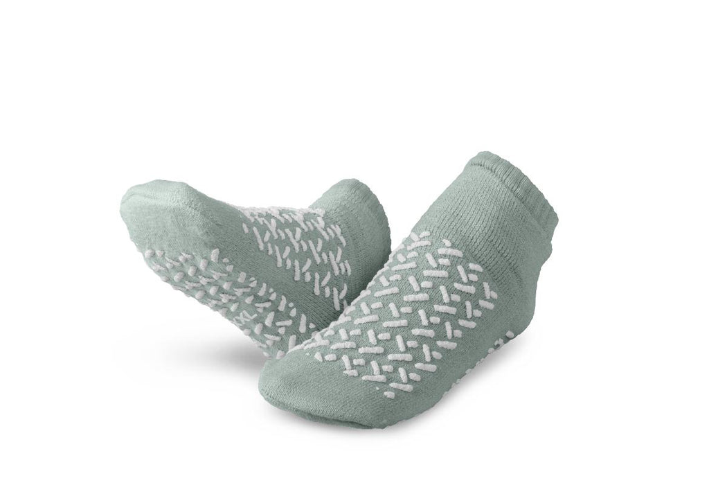 Double-Tread Patient Slippers, Gray, Size 2XL - MDTDBLTREDXXH