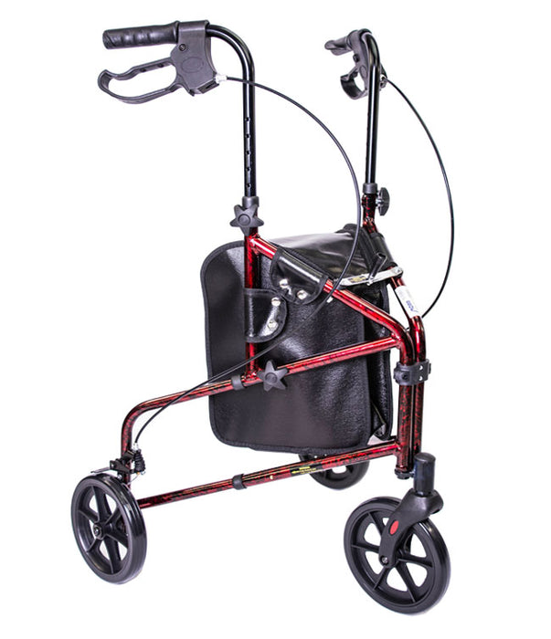 3 Wheel Rollator Aluminum, Red