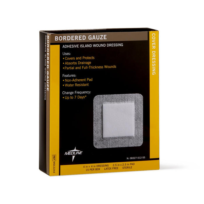 Adhesive Island Wound Dressing, Sterile, 4x4 - MSC3244