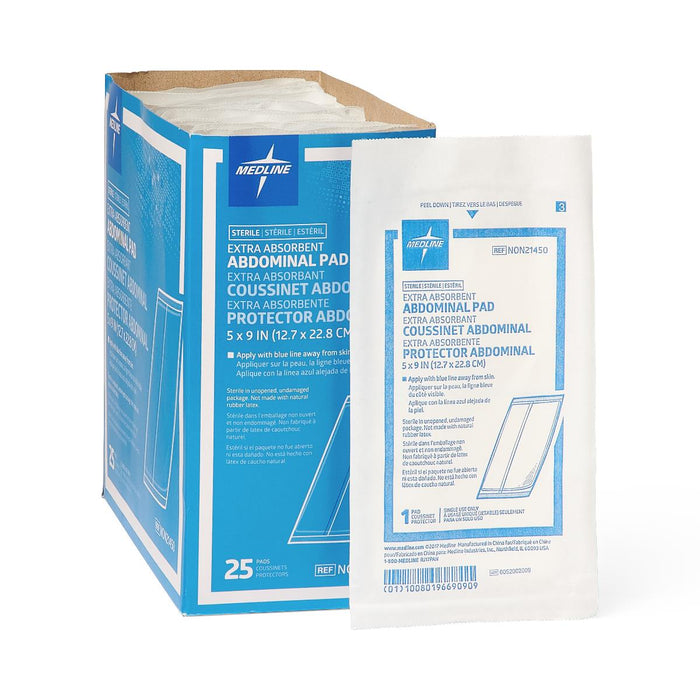 PAD ABDOMINAL 5X9 STERILE LF - NON21450
