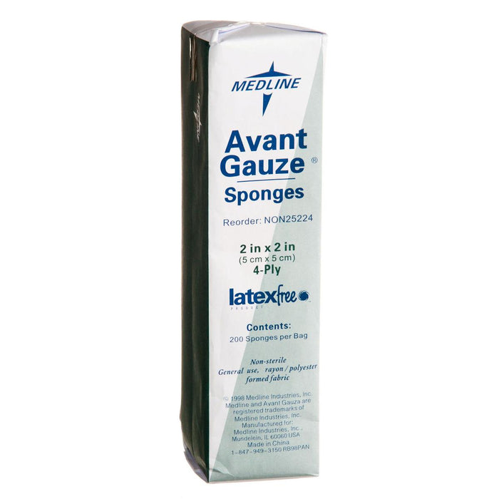 GAUZE SPONGE, AVANT, 2X2, 4PLY, NS, LF - NON25224Z