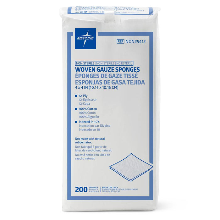GAUZE SPONGE 4X4 12PLY WOVEN NS LF - NON25412