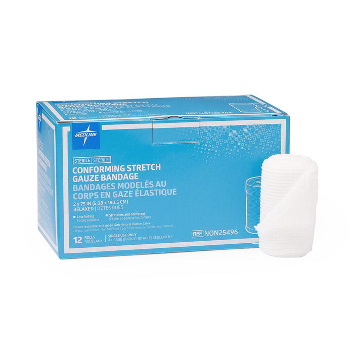 Sterile Conforming Gauze Bandage, 2 x 75in, 12BX - NON25496H