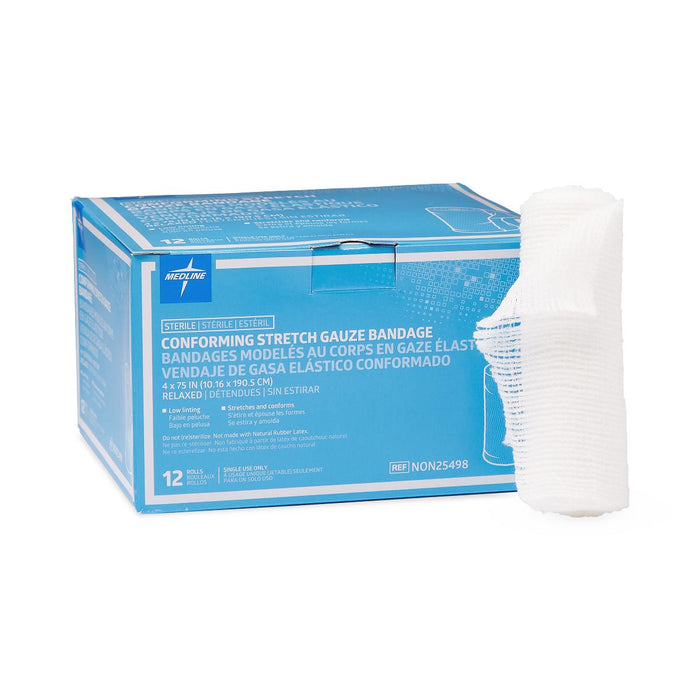 Sterile Conforming Gauze Bandage, 4 x 75in, 12BX - NON25498H