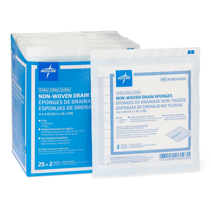 GAUZE SPONGE DRAIN 4X4 6PLY STRL - NON256000