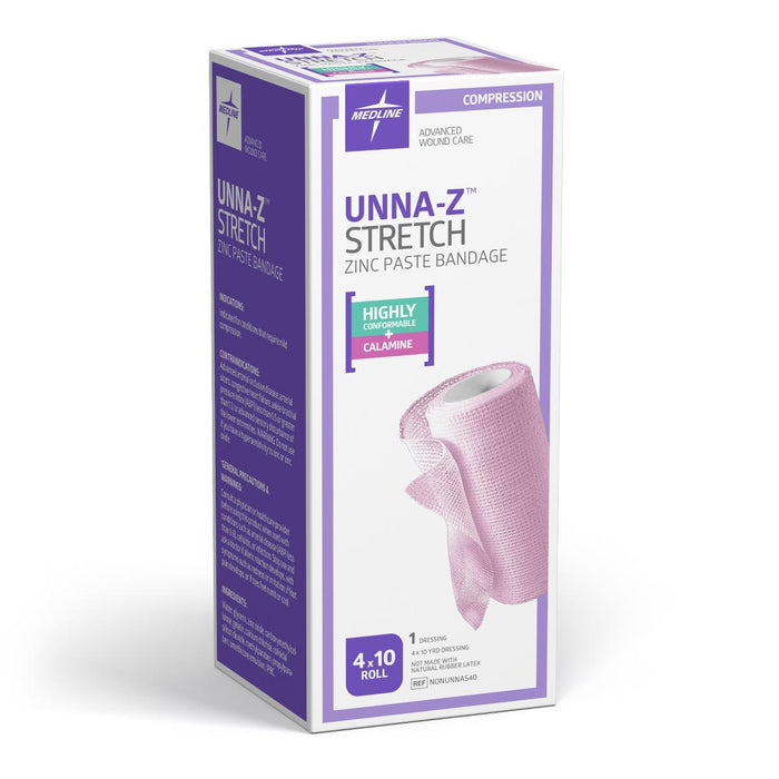 UNNA-Z STRETCH BANDAGE, 4X10YD, ZINC, CALAMINE - NONUNNAS40H
