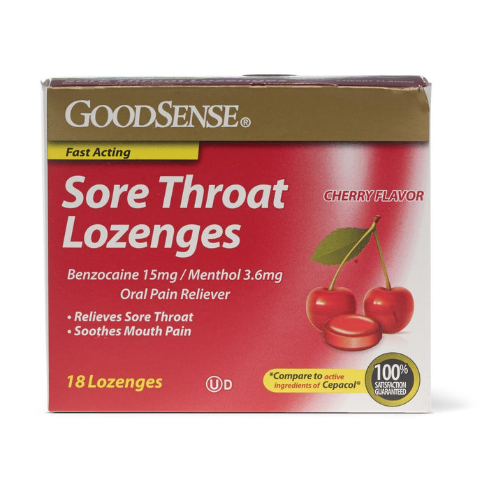 SORE THROAT LOZENGES CHERRY 18BX - OTC502198