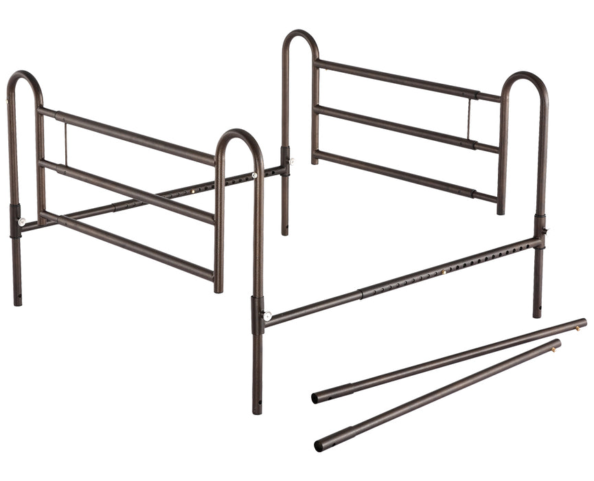 Home Bed Rails with Extender, Powder Coated