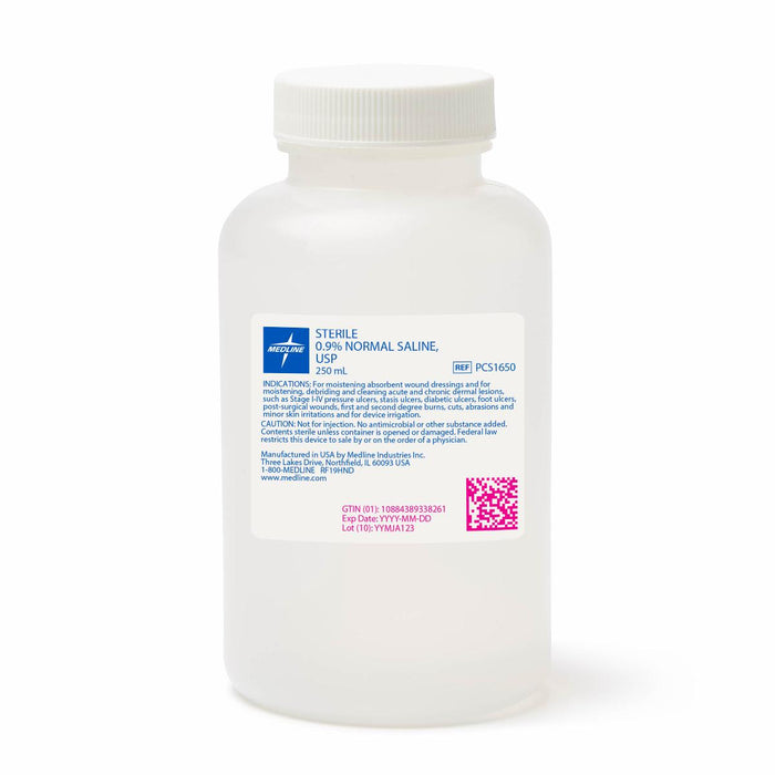 RX ONLY - SOLUTION SALINE IRRIGATION 250ML STERILE - PCS1650