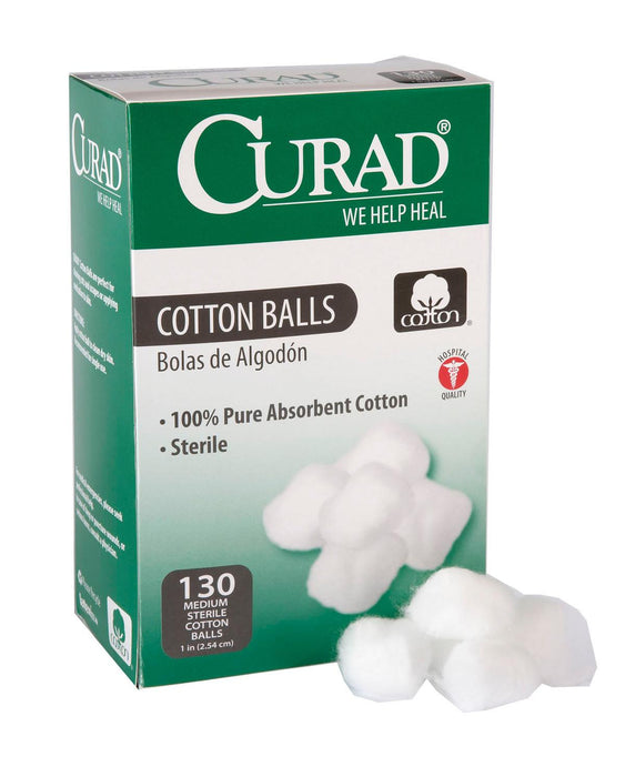 COTTON BALL CURAD MED 1 STERILE BX130 - CUR110163