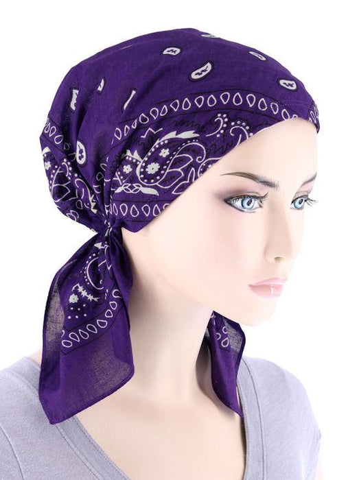 BANDANA SCARF IN PURPLE-CE-BDNASCASRF-PURPLE
