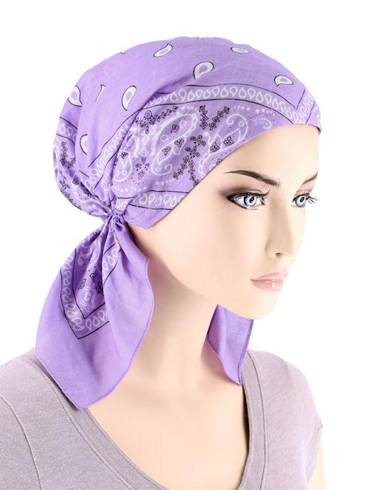 BANDANA SCARF IN LILAC-CE-BDNASCARF-LILAC