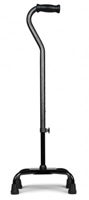 Large Base Bariatraic Quad Cane Silver Vein Finish 2/cs SOLD/EACH - 6130A