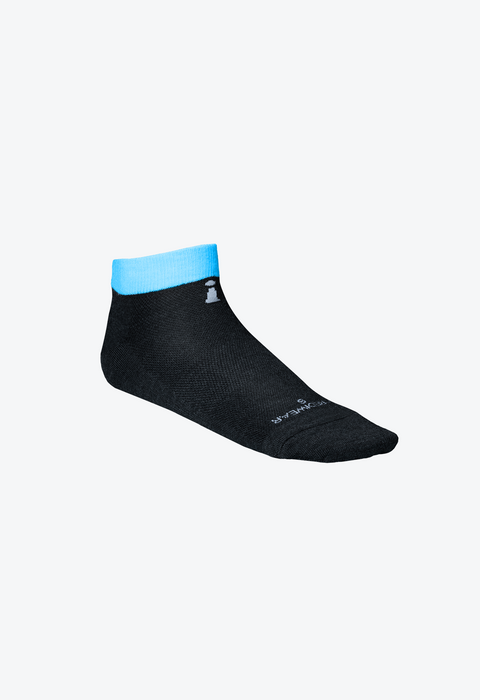 Run Socks, Low Cut, Black-Blue, L  - NS206