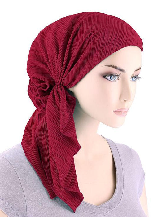 The Bella Scarf Plisse Red-BELLA-692