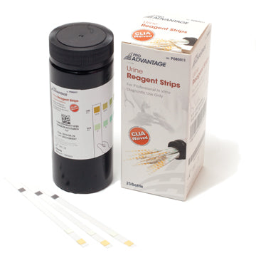 Urine Reagent Strips, 10 Parameter, Leukocytes, Nitrite, Urobilinogen, Protein, pH, Blood, Specific Gravity, Ketone, Bilirubin, Glucose, CLIA Waived, 100/btl (12btl/cs, 98 cs/plt)  - P080010 / 1