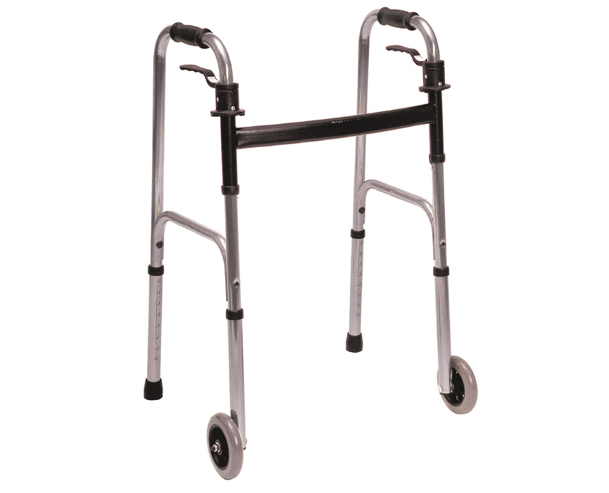 Endurance Trigger Release Silver with 5" Fixed Wheels