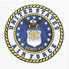 Military Patch, Assy, Air Force, 4" DIA,W/Loop Fastener FDA Class II Medical Device* -ACC140240
