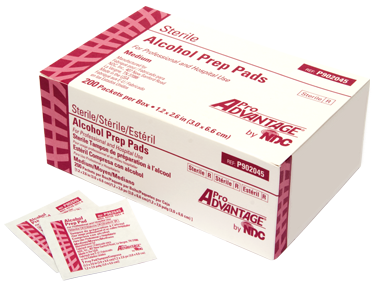 Alcohol Prep Pad Sterile Large 1æ" x 3" 100 pk/bx - P902050