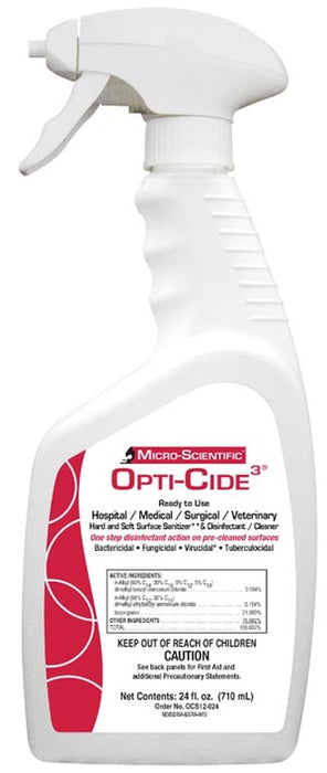 Opti-Cide3 Disinfectant 24 oz Spray Bottle - OCS12-024