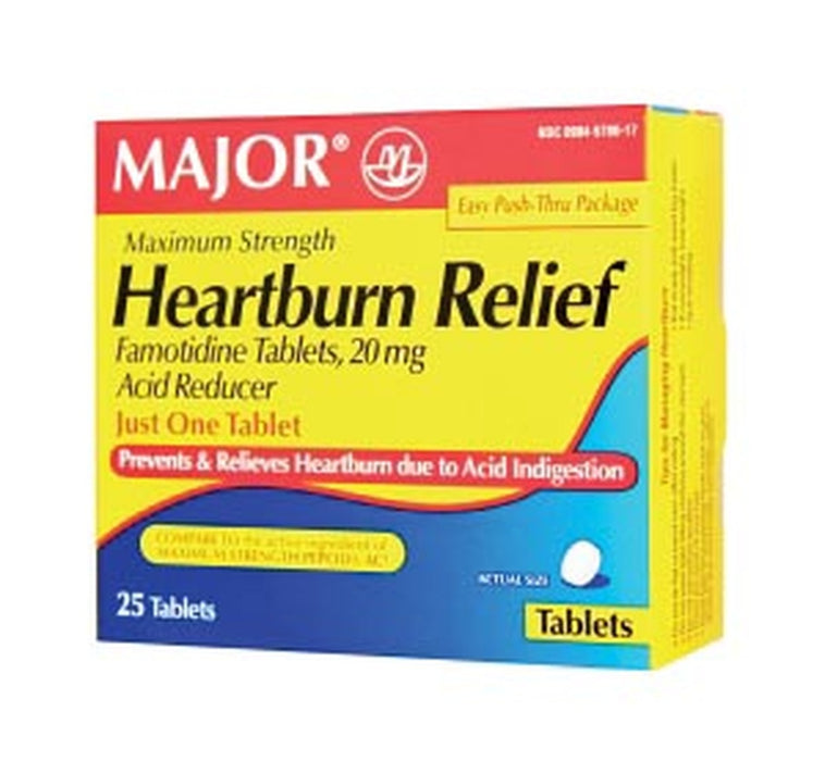 Heartburn Relief, Maximum Strength, 25s, Compare to Pepcid AC¬Æ Maximum Strength, NDC# 00904-5780-17, 006134 - 6134